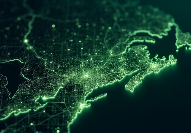 Map of service area in Ontario
