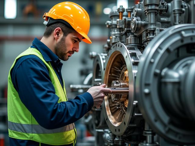 LuminaFlow Innovations technician performing API-compliant pump repair